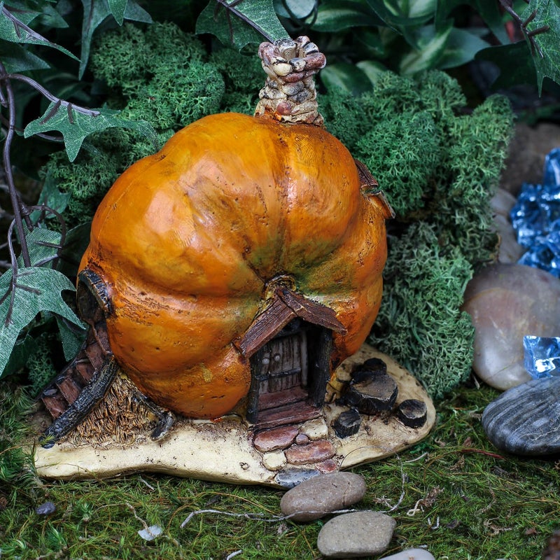 Top Collection Enchanted Story Garden and Terrarium Pumpkin Fairy House Outdoor Decor - Image 1